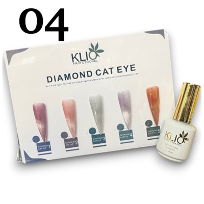 Гель-лак кошачий глаз Klio Professional Diamond Cat Eye 15мл тон 04