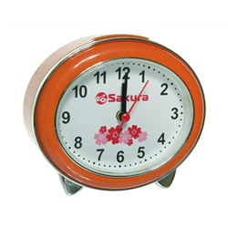Часы будильник дискретный ход подсветка SA-8511A оранж