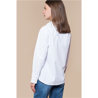 Базовая блузка из ткани в плетеную полоску., D29.678