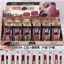 Губная помада Ushas matte lips 2 in 1 (ряд 6шт)