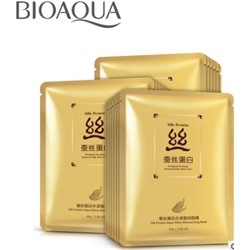 Маска увлажнение+лифтинг-эффект с протеинами шёлка BIOAQUA Silk Protein Aqua Shiny Moisturizing Mask,30гр.