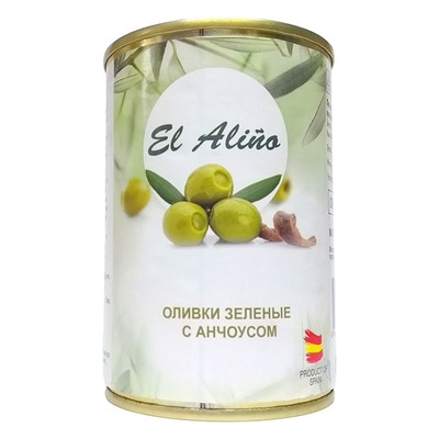 «EL alino», оливки крупные с анчоусами, 270 г