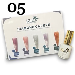 Гель-лак кошачий глаз Klio Professional Diamond Cat Eye 15мл тон 05