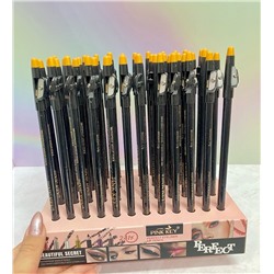 Карандаш для бровей с точилкой Pink Key Eyebrow Pencil Perfect черный 1шт