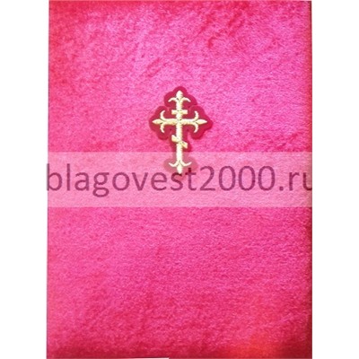 Складень бархат (Б-1012-ГЛ-1-КБО) цвет красный, белое одеяние, лик 10Х12