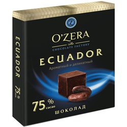 «OZera», шоколад Ecuador, содержание какао 75%, 90г