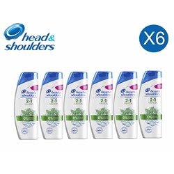 Шампунь против перхоти Head & Shoulders 2в1 ментол 0% - 400мл