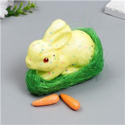 Декор "Кролик - конфетти, в травке с морковками" набор 4 шт МИКС 13 см