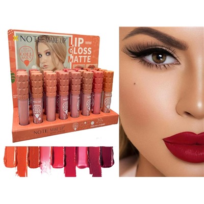 Матовый блеск для губ Note Lip Gloss Matte (ряд 8шт)