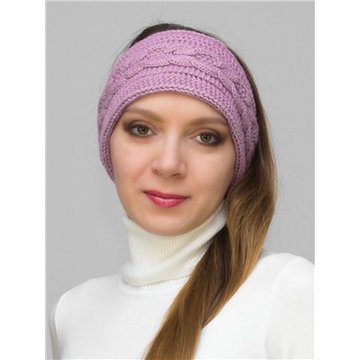Комплект женский повязка+капор Маргарита (Цвет лавандово-розовый), размер 54-58, шерсть 30%