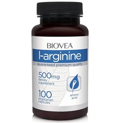 Аминокислота Аргинин L-Arginine 500 mg Biovea 100 капс.