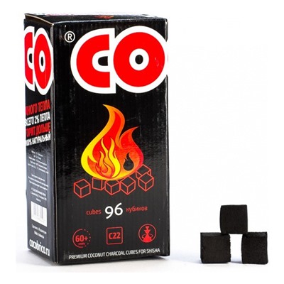 Кокосовый уголь для кальяна Cocobrico (Кокобрико) 96 штуки 22 мм