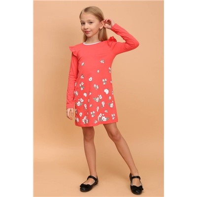 Платье Андреа детское кораллово-оранжевый
