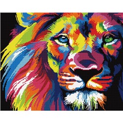 Алмазная мозаика GF 928 Радужный лев 40*50