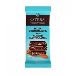 Шоколад OZera молочный миндаль/соленая карамель 90гр/1шт