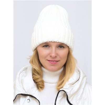 Комплект зимний женский шапка+снуд Кэмерон (Цвет молочный), размер 56-58, шерсть 30%