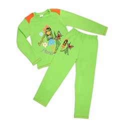 640018-3 пижама для девочек, зеленая