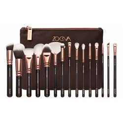 Набор кистей Zoeva в косметичке 15шт Rose Golden Complete Set