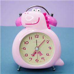 Часы-будильник «Dino», pink