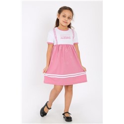 Платье Клюковка детское розово-брусничный