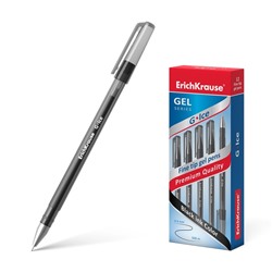 Ручка гелевая ErichKrause G-Ice, чернила черные, узел 0.5 мм, длина линии письма 500 метров