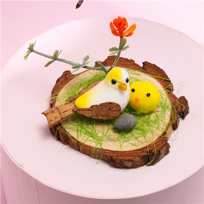 Пасхальный декор «Пташка и птенчик» 8 × 8 × 7 см
