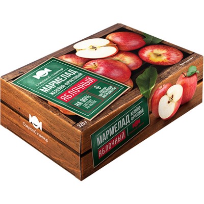 «Озёрский сувенир», мармелад «Яблочный», 100% натуральный продукт, 320г