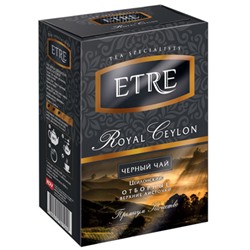 «ETRE», royal Ceylon чай черный цейлонский отборный крупнолистовой, 100г