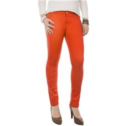 128-10 джинсы женские, оранжевые
