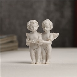 Сувенир полистоун "Белоснежные ангелочки с книгой" 5,7х4,4х3,3 см