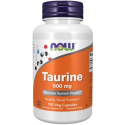 Аминокислота Таурин Taurine 500 mg NOW 100 капс.