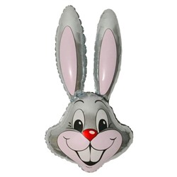 Шар фольгированный 35" «Кролик», цвет серый