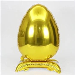 Шар фольгированный 30" «Яйцо пасхальное», на подставке, золото