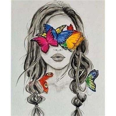 Девушка с бабочками