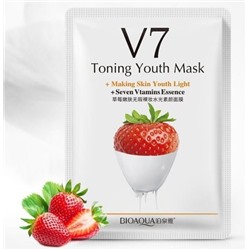 Витаминная маска «BIOAQUA» из серии V7 с экстрактом клубники
