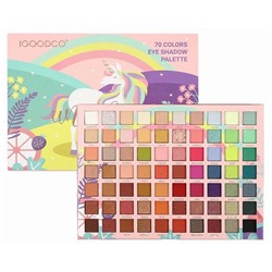 Профессиональная палитра теней+глиттеры для макияжа IGOODCO HUDABABY eyeshadow 70 цветов