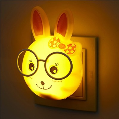 Ночник LED "Умный Зайчонок",12 см, 4W с фотоэлементом (V220) МИКС, пластик RISALUX