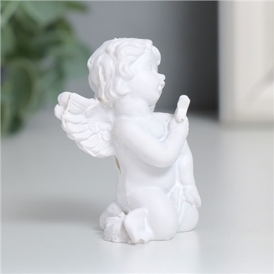 Сувенир полистоун "Белоснежный ангел со звёздочкой" МИКС 4,5х3,5х5,5 см