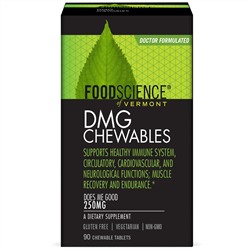 FoodScience, ДМГ (диметилглицин), 250 мг, 90 жевательных таблеток