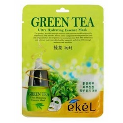 Sale! Корейская Маска с экстрактом зеленого чая противовоспалительный и антиоксидантный эффект,  Ekel Green Tea Ultra Hydrating Mask, 25 мл.