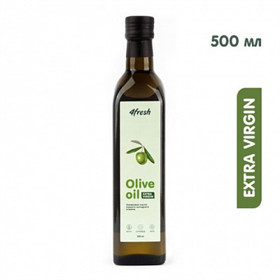 Оливковое масло нерафинированное высшего качества (Extra virgin olive oil) 4fresh food, 500мл