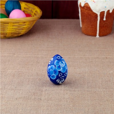 Яйцо «Гжель», синее, 7 см  микс