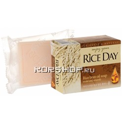 Мыло с экстрактом рисовых отрубей для увлажнения кожи Rice Day CJ Lion, Корея, 100 г