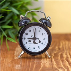 Часы-будильник "Mini panda", black