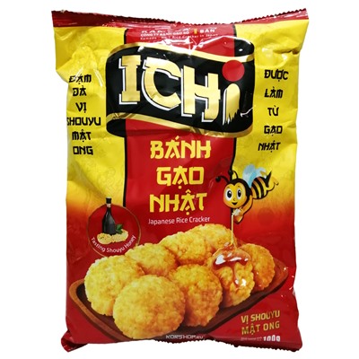 Рисовые крекеры с медом Ichi Kameda, Вьетнам, 100 г. АкцияРаспродажа