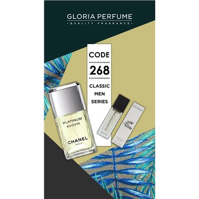 Мини-парфюм 15 мл Gloria Perfume №268 (Chanel Platinum Egoiste)
