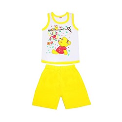 DL054-70-9-24 костюм детский (шорты+майка), желтый