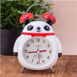 Часы-будильник "Panda bow", red