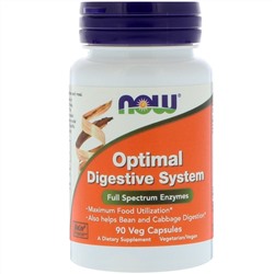 Now Foods, Optimal Digestive System, 90 растительных капсул