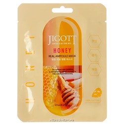 Ампульная маска с экстрактом меда Honey Real Ampoule Mask Jigott, Корея, 27 мл